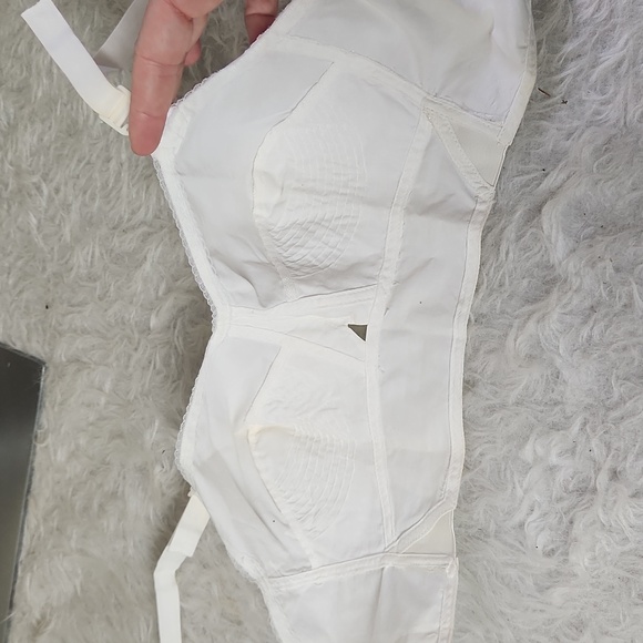 Vintage sweetheart bra top white 60s 70s pinup 36B made in USA - Picture 4 of 8